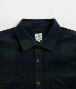 Polar Mike Flannel Shirt - Navy / Teal -FLATSPOT Sales polar mike flannel shirt navy teal 4