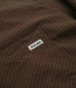 Polar Poplin Ben Shirt - Brown -FLATSPOT Sales polar poplin ben shirt brown 3