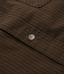 Polar Poplin Ben Shirt - Brown -FLATSPOT Sales polar poplin ben shirt brown 4