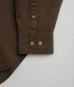 Polar Poplin Ben Shirt - Brown -FLATSPOT Sales polar poplin ben shirt brown 5