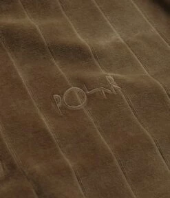 Polar Stripe Velour Zip Neck Sweatshirt - Beech -FLATSPOT Sales polar stripe velour zip neck sweatshirt beech 3