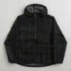 Pop Trading Company Big Pocket Hooded Jacket - Black / Navy Check -FLATSPOT Sales pop trading company big pocket hooded jacket black navy check 1