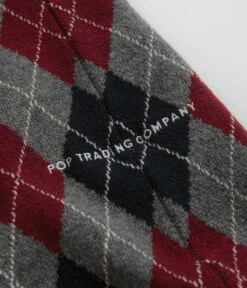 Pop Trading Company Burlington Knitted Spencer Vest - Charcoal / Multi -FLATSPOT Sales pop trading company burlington knitted spencer vest charcoal multi 5