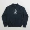 Pop Trading Company Captain Knitted Crewneck Sweatshirt - Navy -FLATSPOT Sales pop trading company captain knitted crewneck sweatshirt navy 1