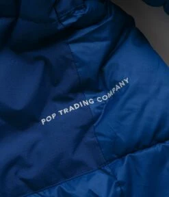 Pop Trading Company Puffer Jacket - Sodalite Blue -FLATSPOT Sales pop trading company puffer jacket sodalite blue 7