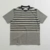 Pop Trading Company Striped Pocket T-Shirt - Navy / Off White -FLATSPOT Sales pop trading company striped pocket t shirt navy off white 1