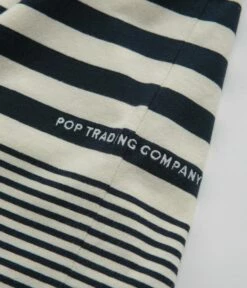 Pop Trading Company Striped Pocket T-Shirt - Navy / Off White -FLATSPOT Sales pop trading company striped pocket t shirt navy off white 5