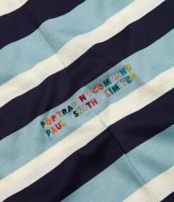 Pop Trading Company X Paul Smith Stripe T-Shirt - Very Dark Navy -FLATSPOT Sales pop trading company x paul smith stripe t shirt very dark navy 3