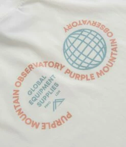 Purple Mountain Observatory Globe T-Shirt - White -FLATSPOT Sales purple mountain observatory globe t shirt white 6