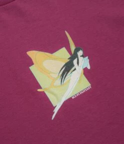 Sci-Fi Fantasy Moth Girl T-Shirt - Berry -FLATSPOT Sales sci fi fantasy moth girl t shirt berry 3