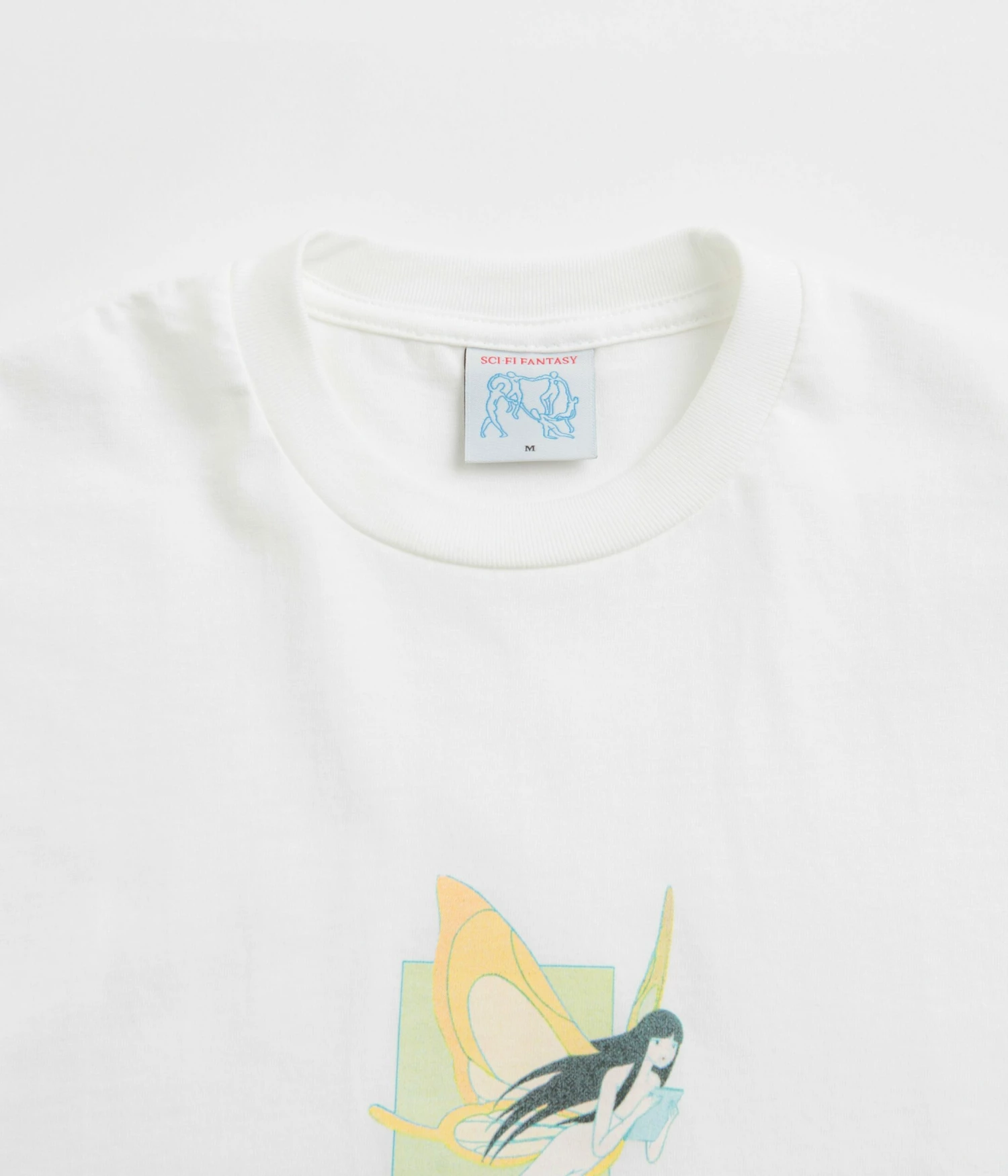 Sci-Fi Fantasy Moth Girl T-Shirt - White 4 Sci-Fi Fantasy Moth Girl T-Shirt - White - Image 2