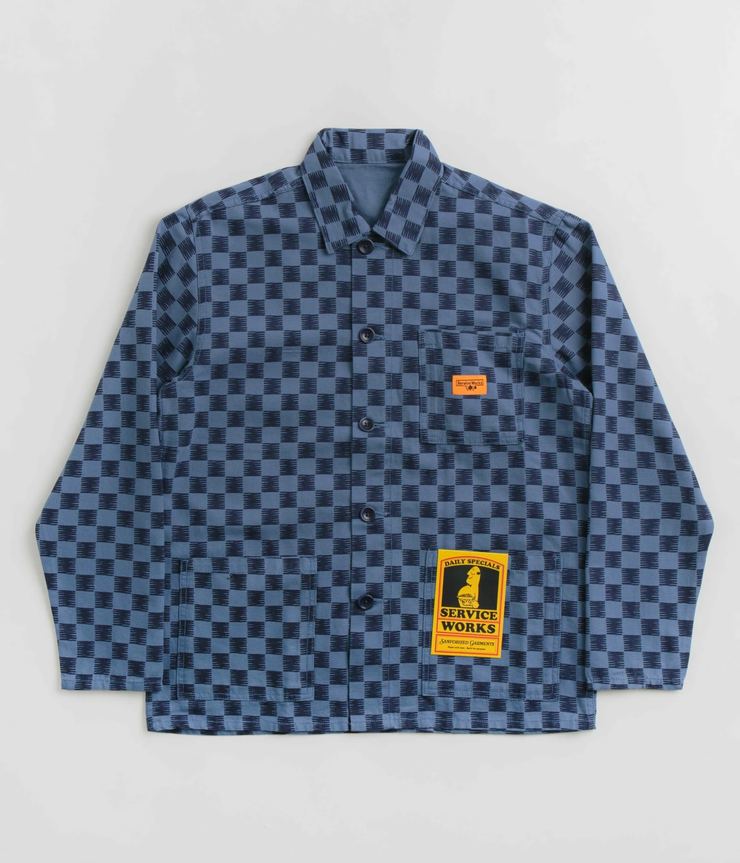 Service Works Coverall Jacket - Blue Checker 3 Service Works Coverall Jacket - Blue Checker