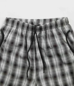 Sexhippies Seersucker Plaid Shorts - Black / White -FLATSPOT Sales sexhippies seersucker plaid shorts black white 4