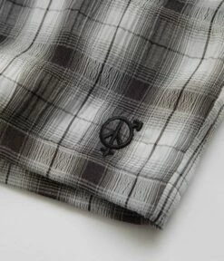 Sexhippies Seersucker Plaid Shorts - Black / White -FLATSPOT Sales sexhippies seersucker plaid shorts black white 6