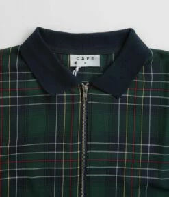 Skateboard Cafe Ogilvie Hunting Tartan Full Zip Shirt - Green / Navy -FLATSPOT Sales skateboard cafe ogilvie hunting tartan full zip shirt green navy 3