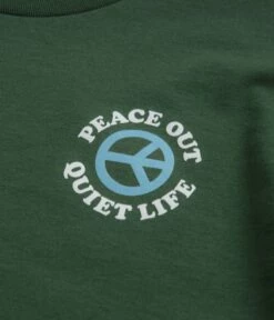 The Quiet Life Peace Out T-Shirt - Hunter Green -FLATSPOT Sales the quiet life peace out t shirt hunter green 4