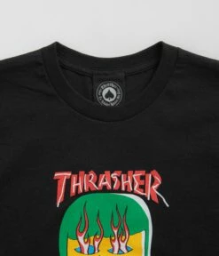 Thrasher Talk Shit By Gonz T-Shirt - Black -FLATSPOT Sales thrasher talk shit by gonz t shirt black 3