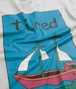 Tired The Ship Has Sailed T-Shirt - Stone -FLATSPOT Sales tired the ship has sailed t shirt stone 5