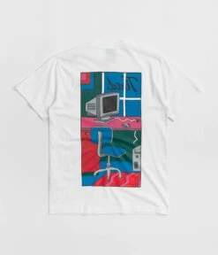 Tired Workstation Pocket T-Shirt - White