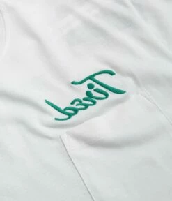 Tired Workstation Pocket T-Shirt - White -FLATSPOT Sales tired workstation pocket t shirt white 3