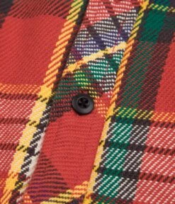 Topo Designs Mountain Heavyweight Shirt - Red / Yellow Plaid -FLATSPOT Sales topo designs mountain heavyweight shirt red yellow plaid 3