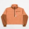 Topo Designs Womens Mountain Pullover Fleece - Rust / Brick -FLATSPOT Sales topo designs womens mountain pullover fleece rust brick 1