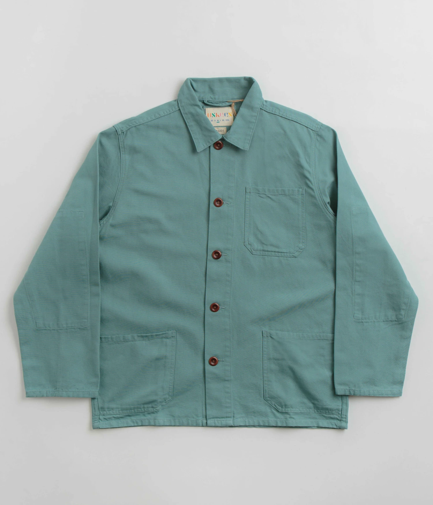 Uskees 3001 Buttoned Overshirt - Eucalyptus 3 Uskees 3001 Buttoned Overshirt - Eucalyptus