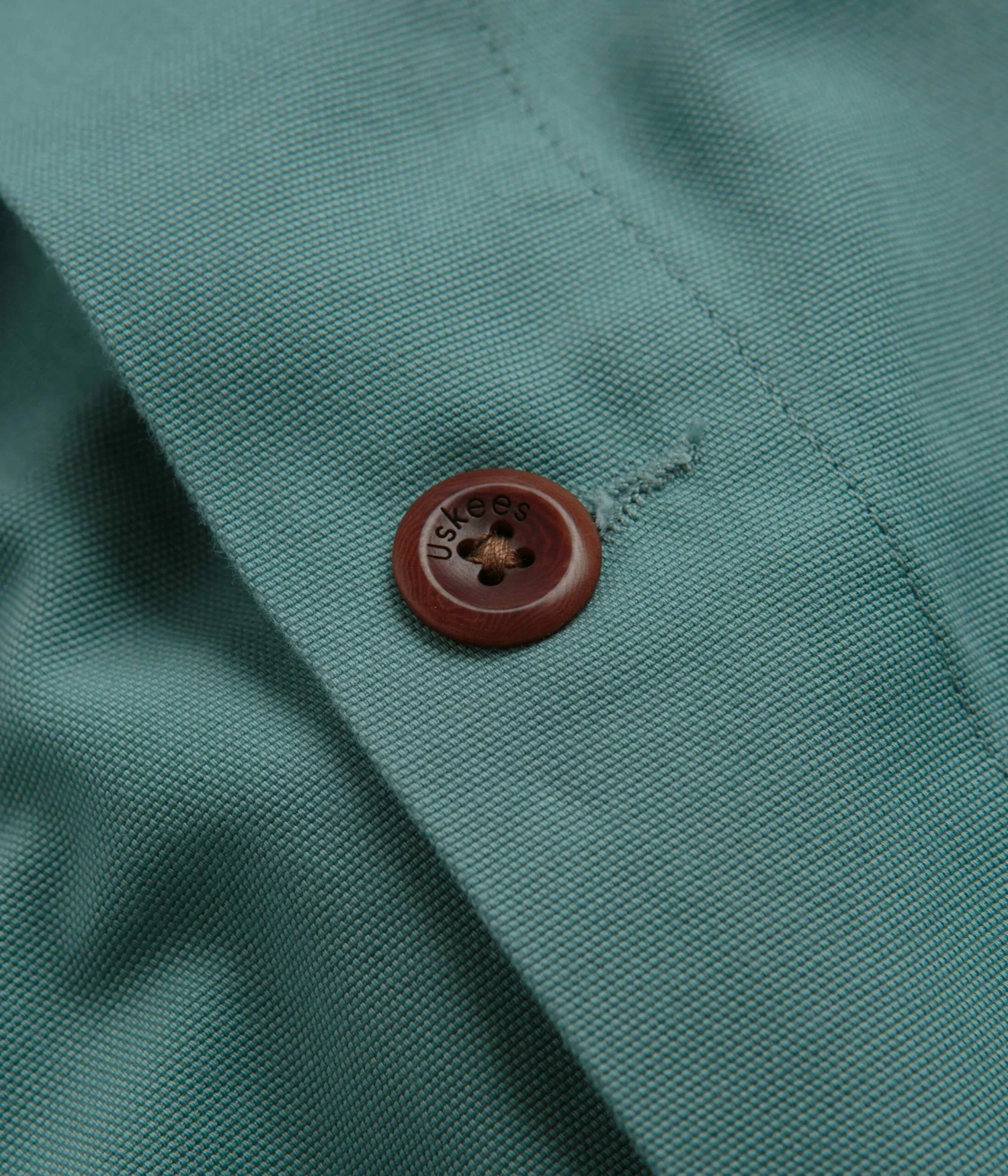 Uskees 3001 Buttoned Overshirt - Eucalyptus 5 Uskees 3001 Buttoned Overshirt - Eucalyptus - Image 3