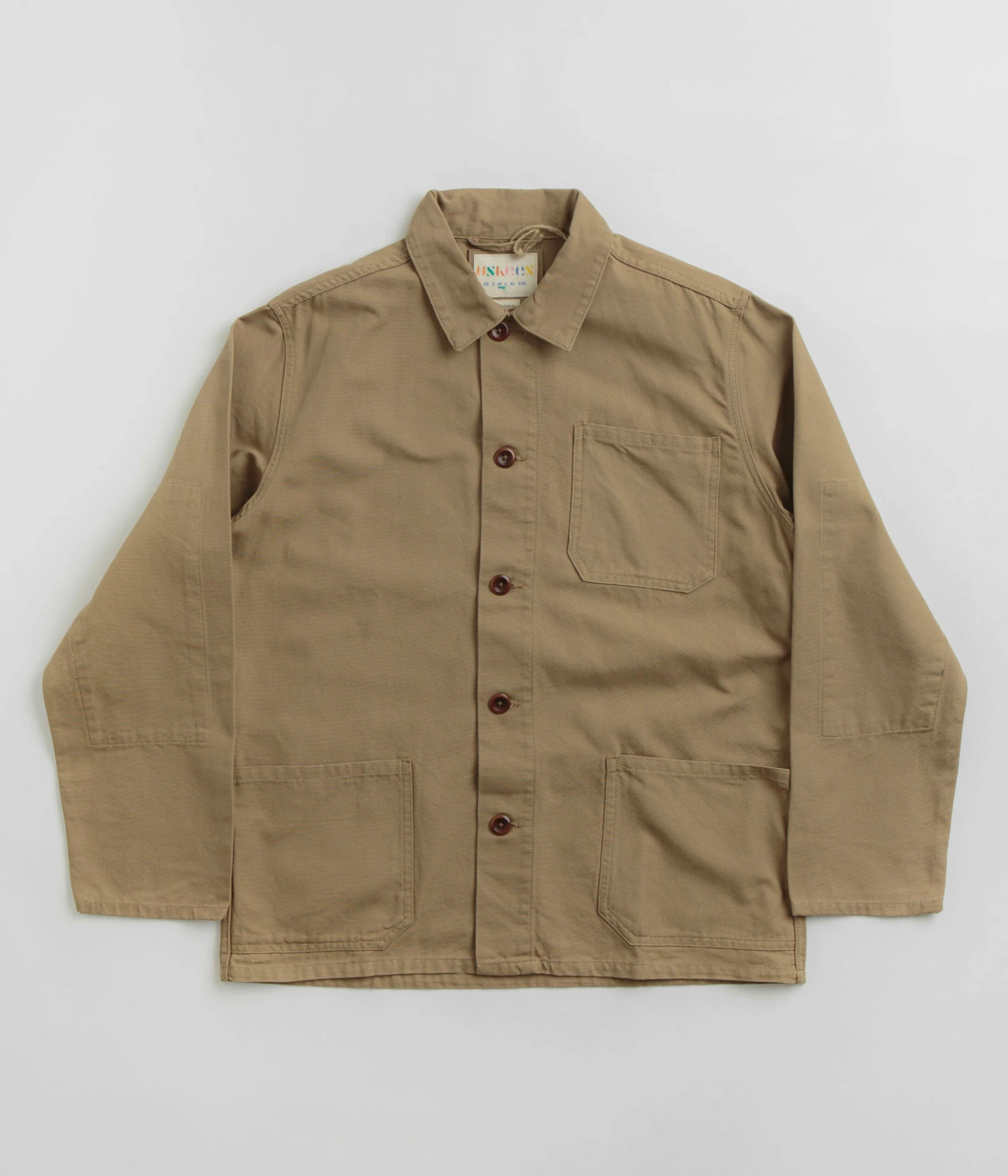 Uskees 3001 Buttoned Overshirt - Khaki 3 Uskees 3001 Buttoned Overshirt - Khaki