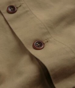 Uskees 3001 Buttoned Overshirt - Khaki 8 Uskees 3001 Buttoned Overshirt - Khaki -FLATSPOT Sales uskees 3001 buttoned overshirt khaki 3