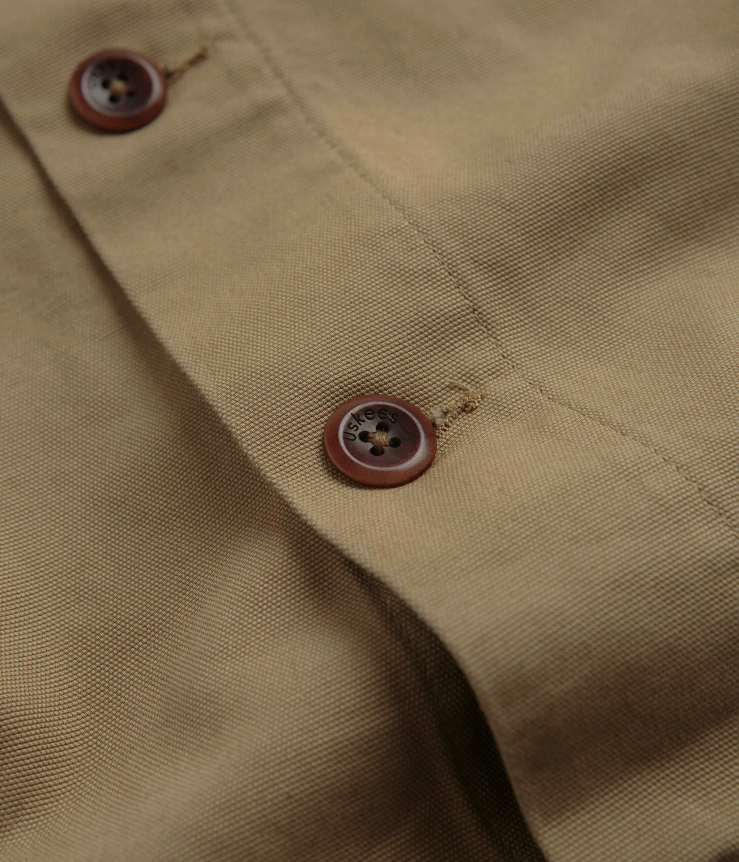 Uskees 3001 Buttoned Overshirt - Khaki 5 Uskees 3001 Buttoned Overshirt - Khaki - Image 3