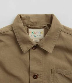 Uskees 3001 Buttoned Overshirt - Khaki 9 Uskees 3001 Buttoned Overshirt - Khaki -FLATSPOT Sales uskees 3001 buttoned overshirt khaki 4