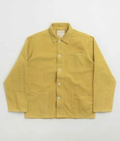 Uskees 3001 Cord Buttoned Overshirt - Citronella