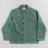 Uskees 3001 Cord Buttoned Overshirt - Eucalyptus -FLATSPOT Sales uskees 3001 cord buttoned overshirt eucalyptus 1