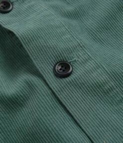 Uskees 3001 Cord Buttoned Overshirt - Eucalyptus 8 Uskees 3001 Cord Buttoned Overshirt - Eucalyptus -FLATSPOT Sales uskees 3001 cord buttoned overshirt eucalyptus 3