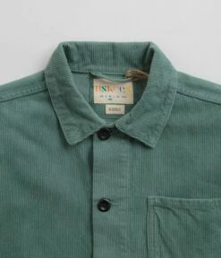 Uskees 3001 Cord Buttoned Overshirt - Eucalyptus 9 Uskees 3001 Cord Buttoned Overshirt - Eucalyptus -FLATSPOT Sales uskees 3001 cord buttoned overshirt eucalyptus 4