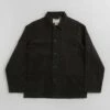 Uskees 3001 Cord Buttoned Overshirt - Faded Black -FLATSPOT Sales uskees 3001 cord buttoned overshirt faded black 1
