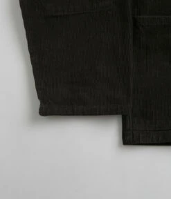 Uskees 3001 Cord Buttoned Overshirt - Faded Black -FLATSPOT Sales uskees 3001 cord buttoned overshirt faded black 2