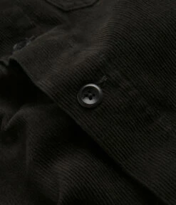 Uskees 3001 Cord Buttoned Overshirt - Faded Black -FLATSPOT Sales uskees 3001 cord buttoned overshirt faded black 3