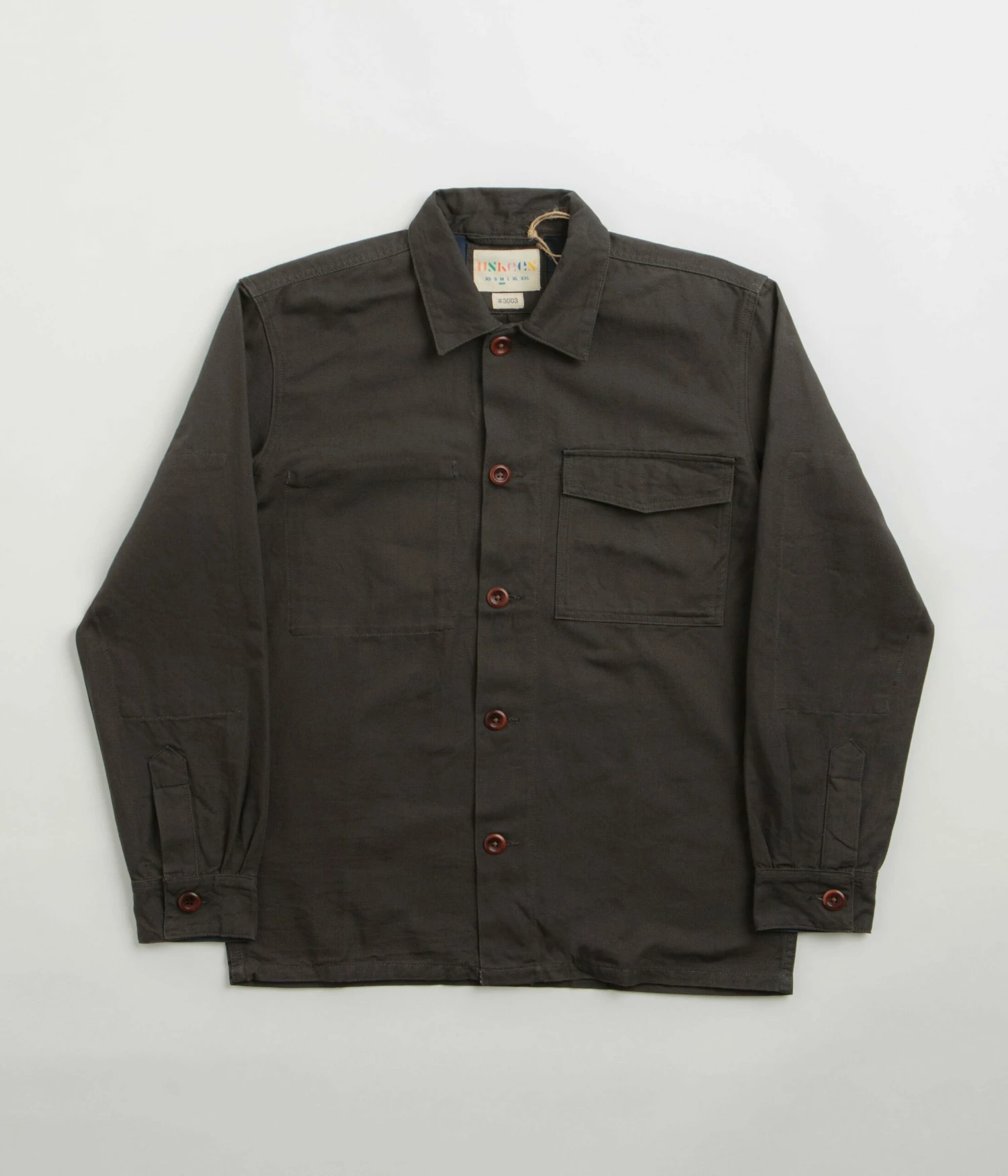 Uskees 3003 Buttoned Work Shirt - Charcoal 3 Uskees 3003 Buttoned Work Shirt - Charcoal