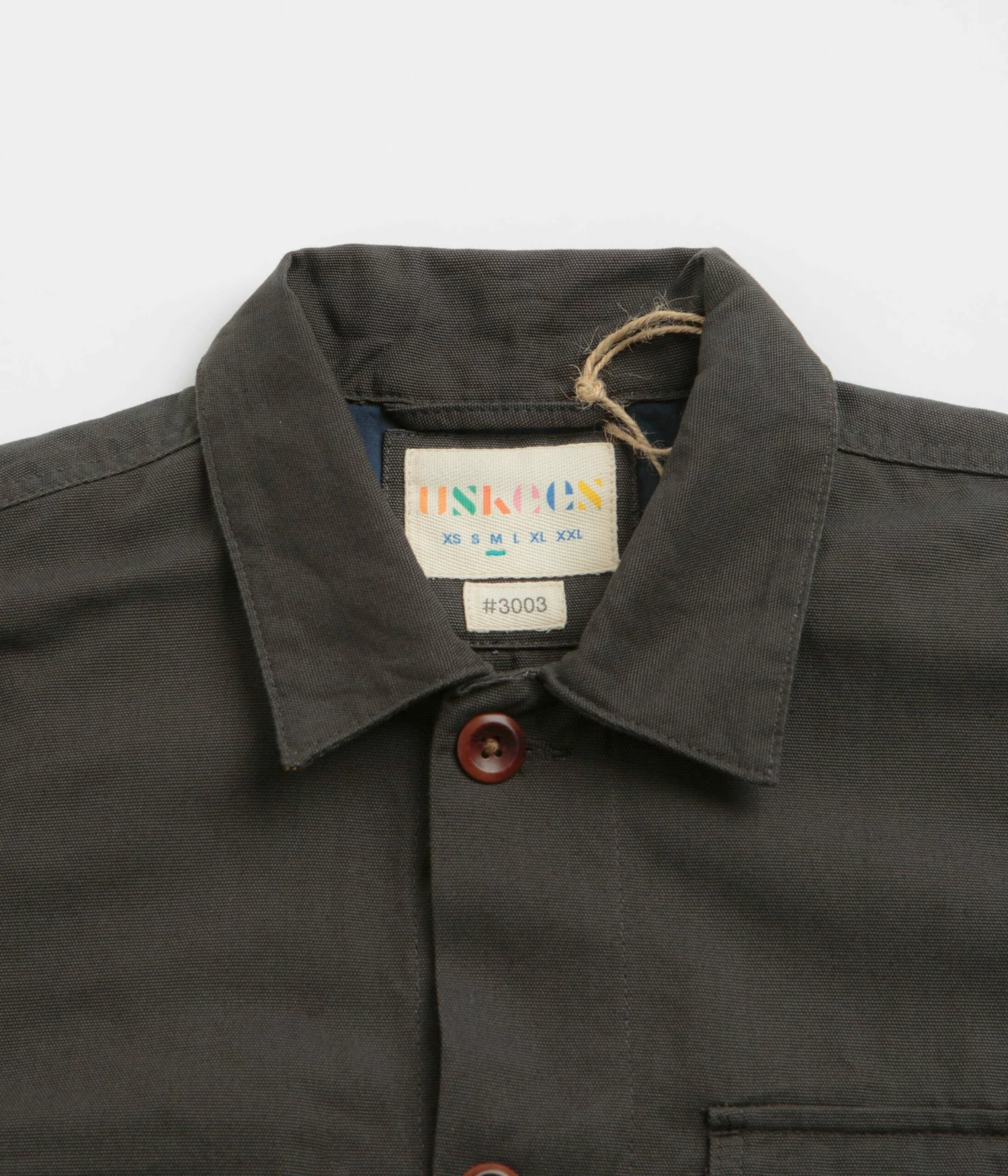 Uskees 3003 Buttoned Work Shirt - Charcoal 4 Uskees 3003 Buttoned Work Shirt - Charcoal - Image 2