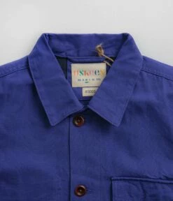 Uskees 3003 Buttoned Work Shirt - Ultra Blue -FLATSPOT Sales uskees 3003 buttoned work shirt ultra blue 4