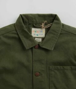 Uskees 3027 Canvas Buttoned Overshirt - Coriander -FLATSPOT Sales uskees 3027 canvas buttoned overshirt coriander 4