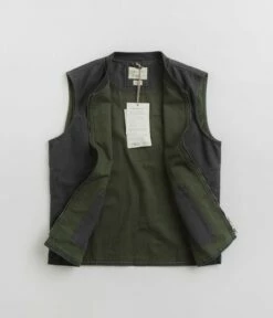 Uskees 3029 Patch Pocket Canvas Vest - Charcoal 7 Uskees 3029 Patch Pocket Canvas Vest - Charcoal -FLATSPOT Sales uskees 3029 patch pocket canvas vest charcoal 3