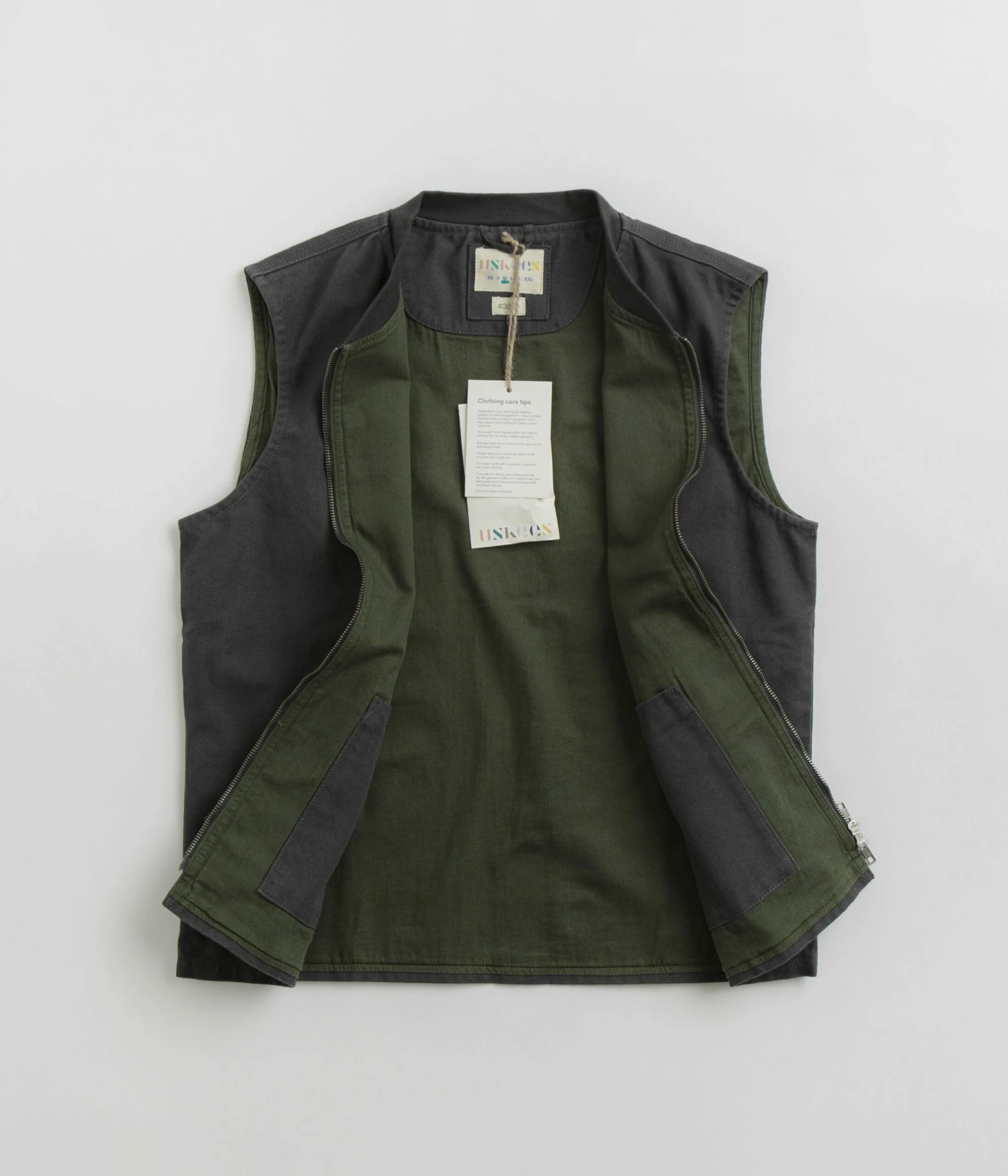 Uskees 3029 Patch Pocket Canvas Vest - Charcoal 5 Uskees 3029 Patch Pocket Canvas Vest - Charcoal - Image 3