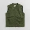 Uskees 3029 Patch Pocket Canvas Vest - Coriander -FLATSPOT Sales uskees 3029 patch pocket canvas vest coriander 1