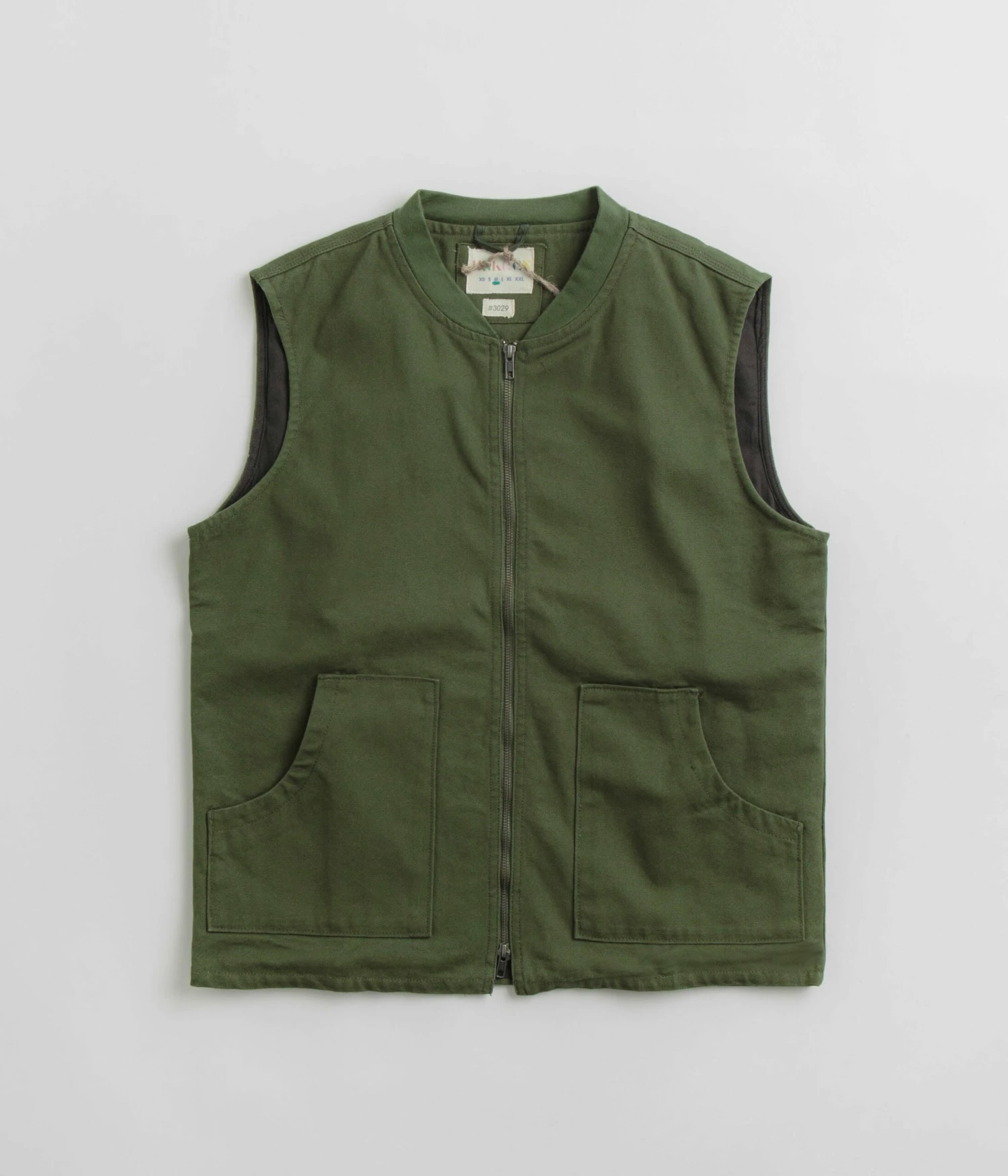 Uskees 3029 Patch Pocket Canvas Vest - Coriander 3 Uskees 3029 Patch Pocket Canvas Vest - Coriander
