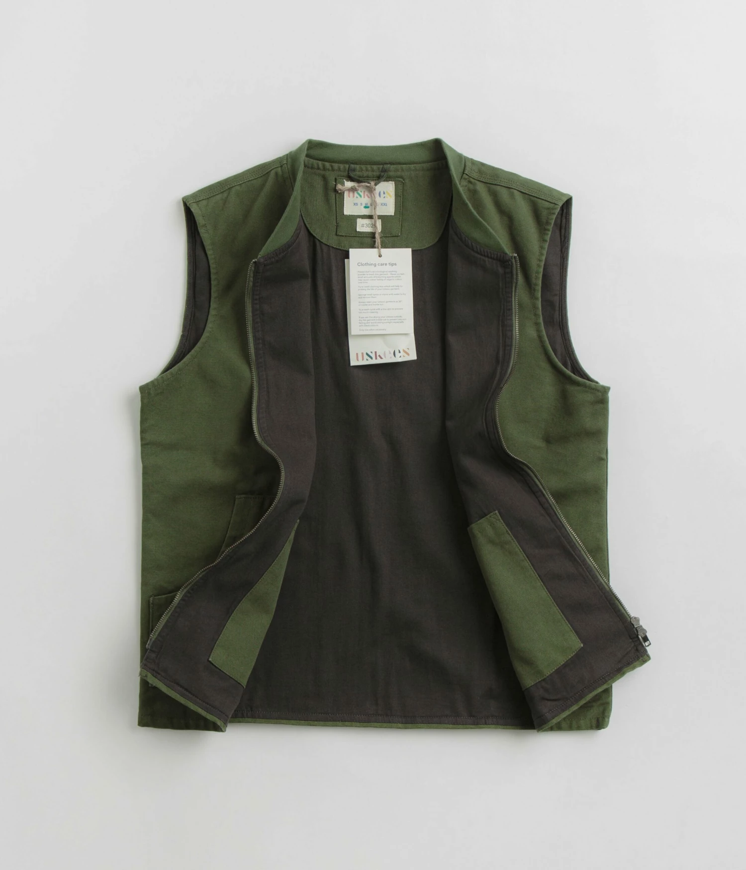 Uskees 3029 Patch Pocket Canvas Vest - Coriander 5 Uskees 3029 Patch Pocket Canvas Vest - Coriander - Image 3