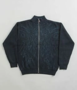 Yardsale Ripper Knit Zip Sweatshirt - Navy